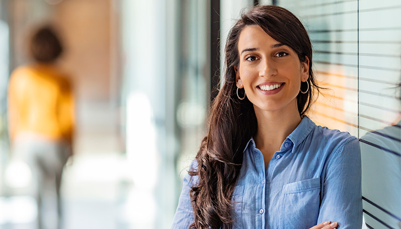 Student smiling