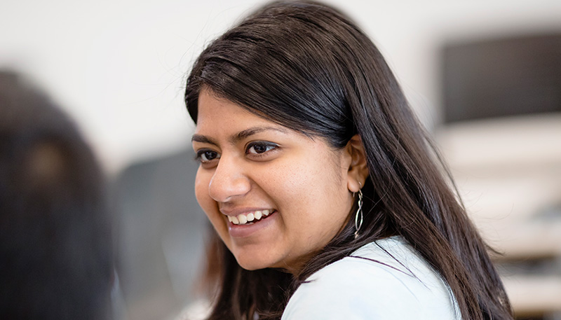 Student smiling