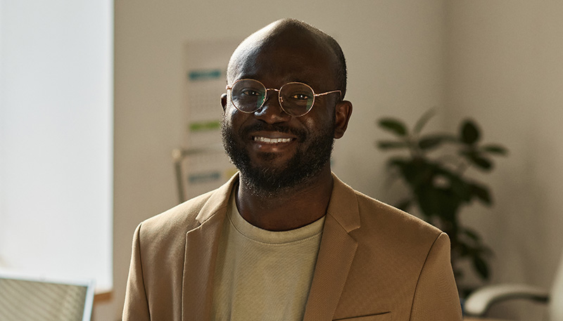 Student smiling
