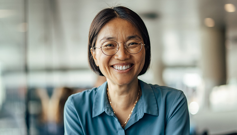 Student smiling